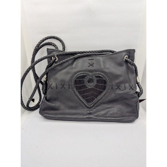 Vintage MC Marc Chantal Bag Black Leather? Silver Accents Small whimsigoth emo - Picture 13 of 14